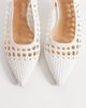 Glamorous Glamorous slingback woven heeled shoes in white-Brown - 2