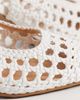 Glamorous Glamorous slingback woven heeled shoes in white-Brown - 4