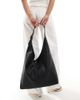 Glamorous Glamorous slouchy shoulder tote bag with molten buckle detail in black - 3