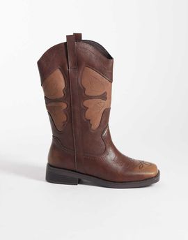 Glamorous Glamorous square toe cowboy knee boots in brown