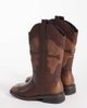Glamorous Glamorous square toe cowboy knee boots in brown - 4