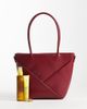 Glamorous Glamorous textured shoulder bag in dark cherry - 2