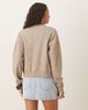 Glamorous Glamorous tie neck knit sweater in coffee oat-Brown - 4