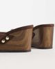 Glamorous Glamorous toe thong wedge sandals in brown suedette - 3