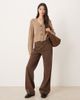 Glamorous Glamorous v neck button up cardigan in brown - 2