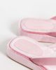 Glamorous Glamorous velvet flip flops in pink - 4