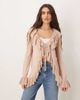 Glamorous Glamorous waterfall cardigan in beige-Neutral - 1
