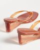 Glamorous Glamorous wedge sandals in brown jelly - 4