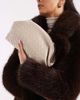 Glamorous Glamorous woven pillow clutch purse in stone-Neutral - 1