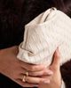 Glamorous Glamorous woven pillow clutch purse in stone-Neutral - 2