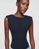 Glamorous Structured Shoulder Low Back Bodysuit - 4