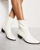 Glamorous Wide Fit Glamorous Wide Fit ankle western boots in off white - 4