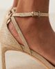 Glamorous Wide Fit Glamorous Wide Fit barely there heeled sandals in gold glitter - 2