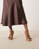 Glamorous Wide Fit Glamorous Wide Fit barely there heeled sandals in gold glitter - 4