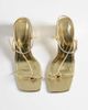 Glamorous Wide Fit Glamorous Wide Fit block heel sandals with metal detail in gold - 2