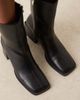 Glamorous Wide Fit Glamorous Wide Fit block heel square toe boots in black - 2