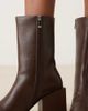 Glamorous Wide Fit Glamorous Wide Fit block heel square toe boots in brown - 2