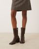 Glamorous Wide Fit Glamorous Wide Fit block heel square toe boots in brown - 4