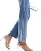 Glamorous Wide Fit Glamorous Wide Fit bow barely there heeled sandals in silver - 1
