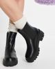 Glamorous Wide Fit Glamorous Wide Fit chunky chelsea boots in black - 4
