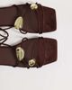 Glamorous Wide Fit Glamorous Wide Fit flat sandals with gold detail in brown suedette - 2