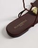 Glamorous Wide Fit Glamorous Wide Fit flat sandals with gold detail in brown suedette - 4