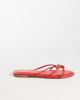 Glamorous Wide Fit Glamorous Wide Fit flat sandals with gold detail in red - 2