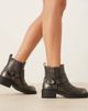 Glamorous Wide Fit Glamorous Wide Fit harness low ankle boots in washed black - 1