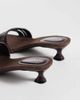 Glamorous Wide Fit Glamorous Wide Fit kitten heeled woven sandals in brown - 3