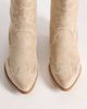 Glamorous Wide Fit Glamorous Wide Fit low ankle cowboy boots in taupe suedette-Neutral - 3
