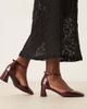 Glamorous Wide Fit Glamorous Wide Fit Mary Janes in burgundy patent-Red - 1