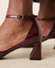 Glamorous Wide Fit Glamorous Wide Fit Mary Janes in burgundy patent-Red - 4