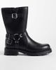 Glamorous Wide Fit Glamorous Wide Fit mid ankle moto boots in black - 1