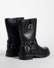 Glamorous Wide Fit Glamorous Wide Fit mid ankle moto boots in black - 4