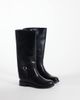 Glamorous Wide Fit Glamorous Wide Fit riding knee boots with buckle in black - 4