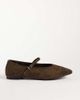 Glamorous Wide Fit Glamorous Wide Fit slingback kitten heel shoes in brown suedette - 1