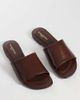 Glamorous Wide Fit Glamorous Wide Fit slip on sandals in chocolate-Brown - 1