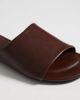 Glamorous Wide Fit Glamorous Wide Fit slip on sandals in chocolate-Brown - 3
