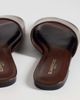 Glamorous Wide Fit Glamorous Wide Fit slip on sandals in chocolate-Brown - 4