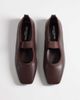 Glamorous Wide Fit Glamorous Wide Fit square toe ballet flats in brown - 2
