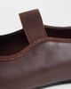 Glamorous Wide Fit Glamorous Wide Fit square toe ballet flats in brown - 4