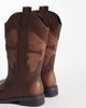 Glamorous Wide Fit Glamorous Wide Fit square toe western knee boots in brown - 4
