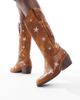 Glamorous Wide Fit Glamorous Wide Fit star western boots in tan-Brown - 2