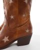 Glamorous Wide Fit Glamorous Wide Fit star western boots in tan-Brown - 3