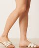 Glamorous Wide Fit Glamorous Wide Fit studded flat sandals in white - 1