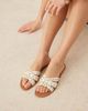 Glamorous Wide Fit Glamorous Wide Fit studded flat sandals in white - 2