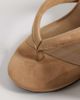 Glamorous Wide Fit Glamorous Wide Fit toe thong wedge sandals in neutral suedette - 2