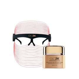 GLO24K UNLEASH THE POWER OF GOLD GLO24K UNLEASH THE POWER OF GOLD 7 Color LED Beauty Mask + Night Cream.
