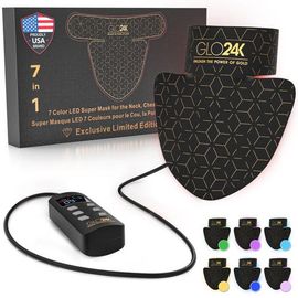 GLO24K UNLEASH THE POWER OF GOLD GLO24K UNLEASH THE POWER OF GOLD 7 Color LED Super Mask for the Neck, Chest & Décolleté