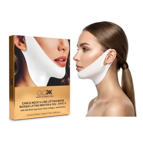 GLO24K UNLEASH THE POWER OF GOLD GLO24K UNLEASH THE POWER OF GOLD Chin & Neck V-line Lifting Mask